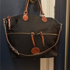 Black Tote Bag with Red Interior Dooney & Burke